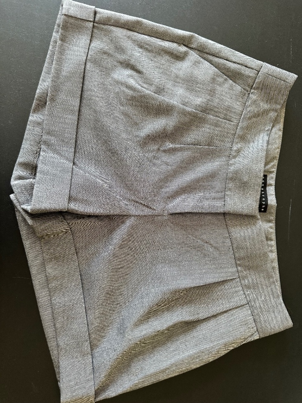 Apostrophe Gray Herringbone Dress Shorts Women's Size 4 Career Stretch
